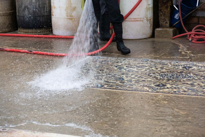 Rug Washing Process